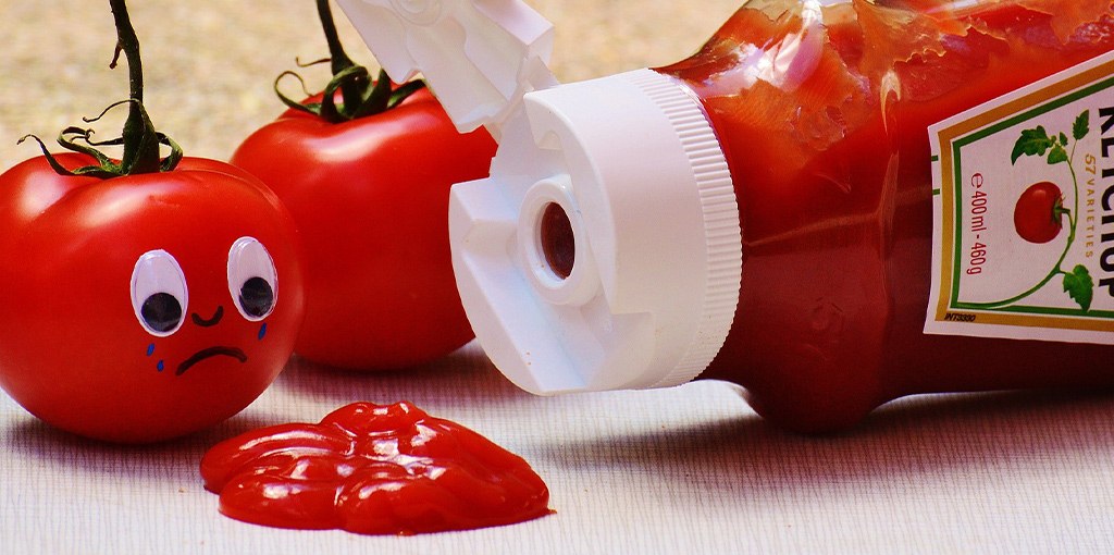 ketchup vlekken verwijderen